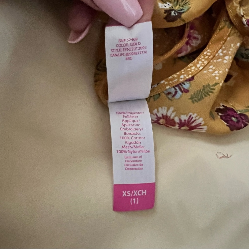 No Boundaries Yellow Floral Print Boho Vest Extra Small - Picture 7 of 10